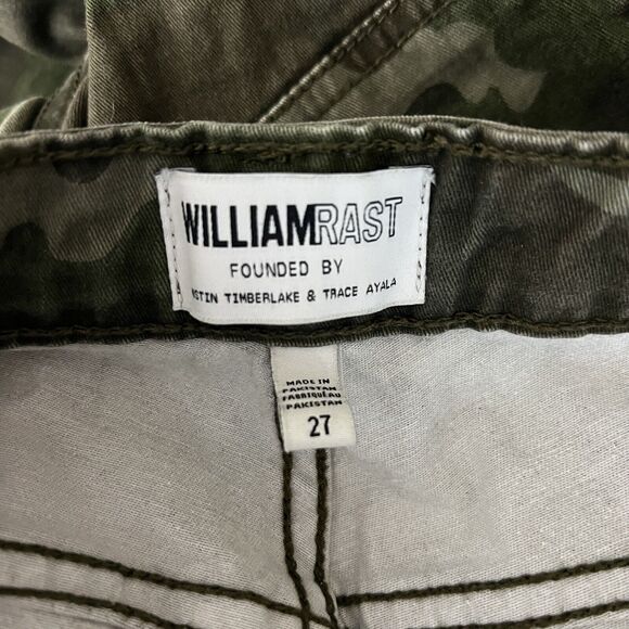 William‎ Rast Jeans Womens 4 27" Green Brown Camo Skinny Camouflage Destroyed - Picture 6 of 9